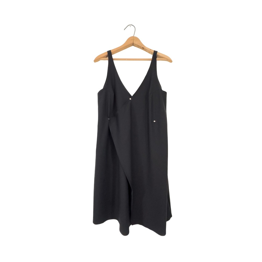 ADAY Wrap Dress Black Nylon‎ Blend Size M